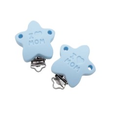 Clip Stella I Love Mom in silicone – Accessorio creativo per portaciucci e articoli handmade