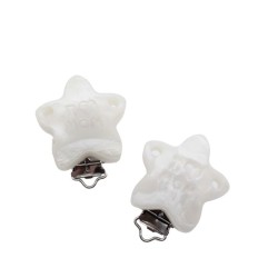 Clip Stella I Love Mom in silicone – Accessorio creativo per portaciucci e articoli handmade