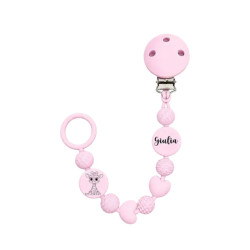 Catenella Portaciuccio Buble in Silicone Personalizzata con Nome