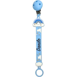 Catenella Portaciuccio Flat in Silicone Personalizzata con Nome e Fantasia