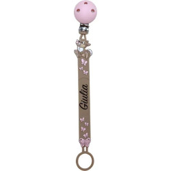 Catenella Portaciuccio Flat in Silicone Personalizzata con Nome e Fantasia