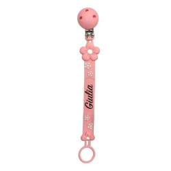 Catenella Portaciuccio Flat in Silicone Personalizzata con Nome e Fantasia