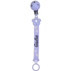Catenella Portaciuccio Flat in Silicone Personalizzata con Nome e Fantasia