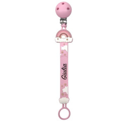Catenella Portaciuccio Flat in Silicone Personalizzata con Nome e Fantasia