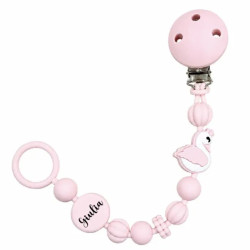 Catenella Portaciuccio in Silicone Personalizzata con Nome e Personaggio