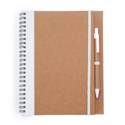 Blocco Note Quaderno ALANI con Penna e Copertina in Cartone Riciclato