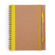 Blocco Note Quaderno ALANI con Penna e Copertina in Cartone Riciclato