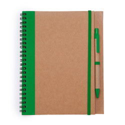 Blocco Note Quaderno ALANI con Penna e Copertina in Cartone Riciclato