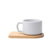 Tazza con base in bambù personalizzabile in ceramica opaca