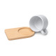 Tazza con base in bambù personalizzabile in ceramica opaca