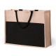Borsa in juta con tasca frontale personalizzabile in cotone