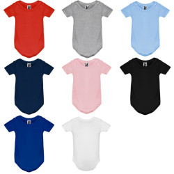Body bambino manica corta in cotone pettinato personalizzabile