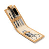 Kit Manicure con Custodia in Sughero ( PODOX) e Accessori in Acciaio Inox