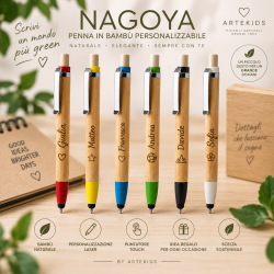 Penna in Bambù NAGOYA con Touch Personalizzabile Laser