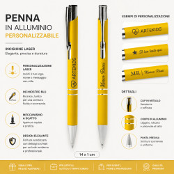 Penna in Metallo NORFOLK Personalizzabile con Incisione Laser