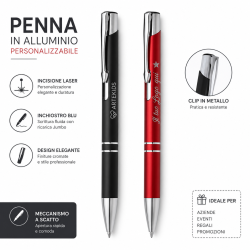 Penna in Alluminio ARDENS Personalizzabile con Incisione Laser