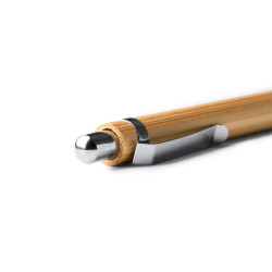 Penna a sfera in bambù con dettagli in metallo – Inchiostro blu – ARTEKIDS