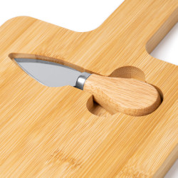 Tagliere in Bambù BRIE con Coltello Personalizzabile a Laser