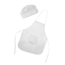 Set grembiule ( JAMIE ) e cappello da cucina per bambini in TNT
