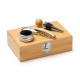 Set per Vino in Bambù ( TINTOS) con Accessori in Acciaio Inox