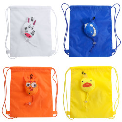 Zaino pieghevole per bambini con tasca animaletto personalizzabile