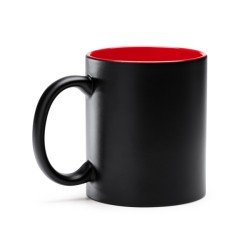 Tazza in ceramica nera con interno colorato
