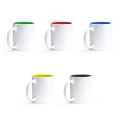 Tazza in ceramica Bianca con interno colorato