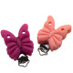 Clip Farfalla glitter in silicone – Accessorio creativo per portaciucci e articoli handmade