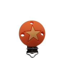 Clip Tonda con Stella in silicone – Accessorio elegante per creazioni handmade e portaciucci