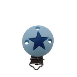 Clip Tonda con Stella in silicone – Accessorio elegante per creazioni handmade e portaciucci