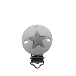 Clip Tonda con Stella in silicone – Accessorio elegante per creazioni handmade e portaciucci
