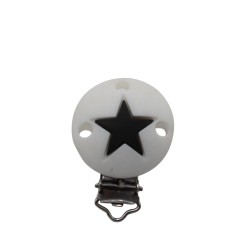 Clip Tonda con Stella in silicone – Accessorio elegante per creazioni handmade e portaciucci