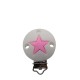 Clip Tonda con Stella in silicone – Accessorio elegante per creazioni handmade e portaciucci