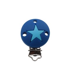 Clip Tonda con Stella in silicone – Accessorio elegante per creazioni handmade e portaciucci