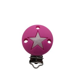 Clip Tonda con Stella in silicone – Accessorio elegante per creazioni handmade e portaciucci