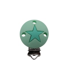 Clip Tonda con Stella in silicone – Accessorio elegante per creazioni handmade e portaciucci