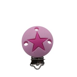 Clip Tonda con Stella in silicone – Accessorio elegante per creazioni handmade e portaciucci
