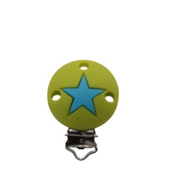 Clip Tonda con Stella in silicone – Accessorio elegante per creazioni handmade e portaciucci