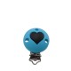 Clip Tonda con Cuore in silicone – Accessorio romantico e sicuro per portaciucci handmade