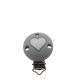 Clip Tonda con Cuore in silicone – Accessorio romantico e sicuro per portaciucci handmade