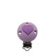 Clip Tonda con Cuore in silicone – Accessorio romantico e sicuro per portaciucci handmade