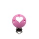 Clip Tonda con Cuore in silicone – Accessorio romantico e sicuro per portaciucci handmade