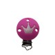 Clip Tonda con Corona in silicone – Accessorio elegante per portaciucci handmade