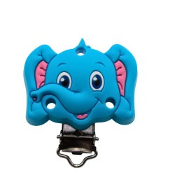 Clip Elefante II in silicone – Accessorio per portaciucci e articoli handmade