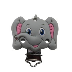 Clip Elefante II in silicone – Accessorio per portaciucci e articoli handmade