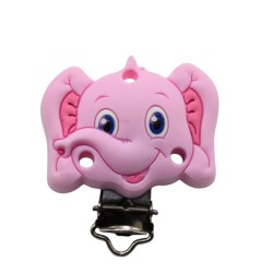 Clip Elefante II in silicone – Accessorio per portaciucci e articoli handmade