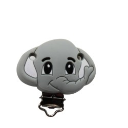 Clip Elefante in silicone – Accessorio per portaciucci e articoli handmade