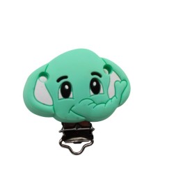 Clip Elefante in silicone – Accessorio per portaciucci e articoli handmade