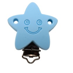 Clip Stella con sorriso in silicone – Accessorio creativo per portaciucci e articoli handmade