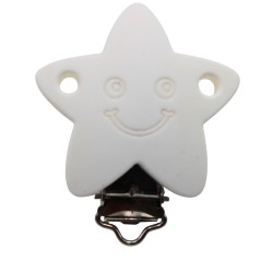 Clip Stella con sorriso in silicone – Accessorio creativo per portaciucci e articoli handmade